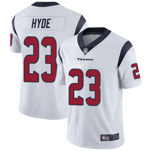 Houston Texans Limited White Men Carlos Hyde Road Jersey NFL Football #23 Vapor Untouchable